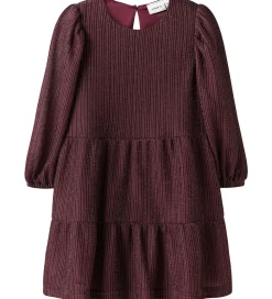 Kjole - NmfRisilk - Burgundy m. Glimmer|Name It Sale