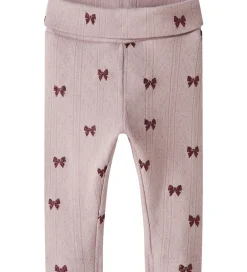 Leggings - Hulmønster - NbfRibbea - Keepsake Lilac m. Sl|Name It Sale