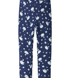 Leggings - NmfDavina - AOP - Beacon Blue/Swans|Name It New