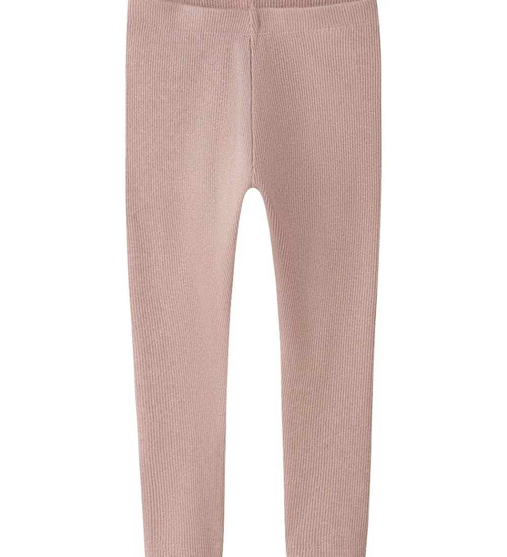 Leggings - Rib - NmfSiclo - Keepsake Lilac m. Glimmer|Name It