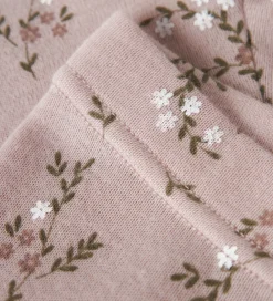 Leggings - Uld - NmfWillow - Shadow Gray/Long flowers|Name It Best