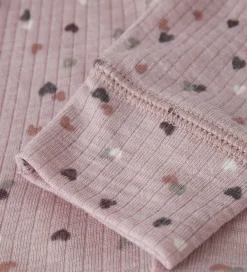 Leggings - Uld/Modal - Rib - NbfWomi - Shadow Gray/Dots|Name It Best