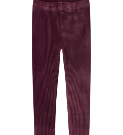 Leggings - Velour - NmfVeloa - Burgundy|Name It Discount