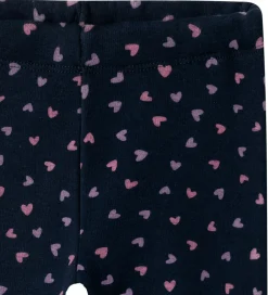 Leggings m. Fleece - NmfDavina - Dark Sapphire/Heart AOP|Name It