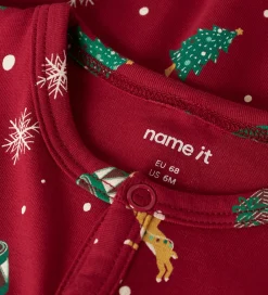 Natdragt - NbnVismas - Jester Red/Xmas AOP Red|Name It