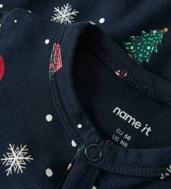 Natdragt - NbnVismas - Navy Blazer/Xmas AOP Navy|Name It Clearance