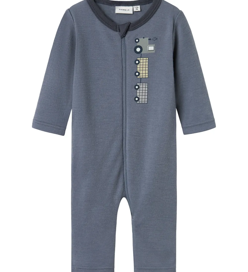 Natdragt - Uld - NbmWillit - Folkstone Gray/TRACTOR|Name It Best