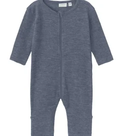 Natdragt - Uld/Silke - Rib - NbmWossa - Folkstone Gray|Name It New