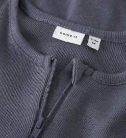 Natdragt - Uld/Silke - Rib - NbmWossa - Folkstone Gray|Name It New