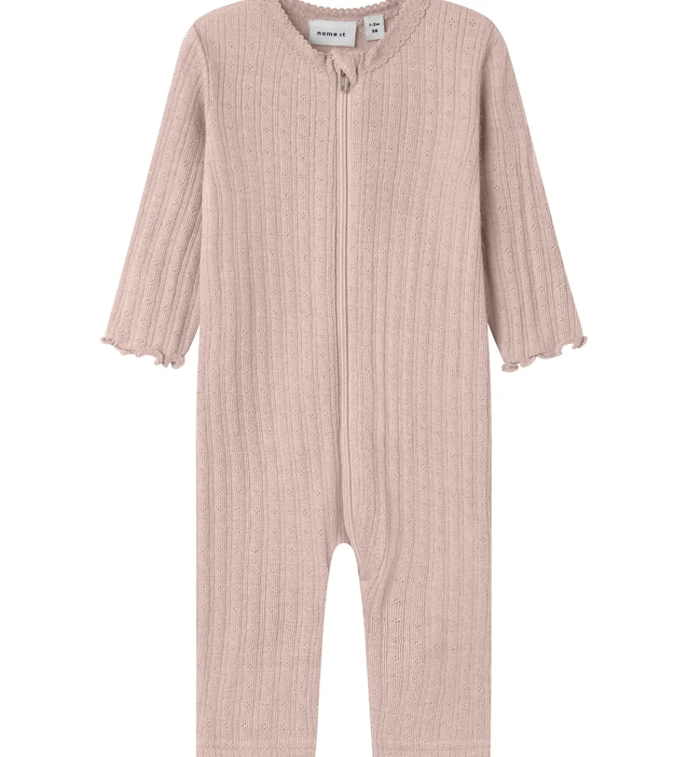 Natdragt - Uld/Silke - Rib - NbfWossa - Shadow Gray|Name It New