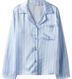 Natskjorte - Satin - NkfRuth - Kentucky Blue|Name It New