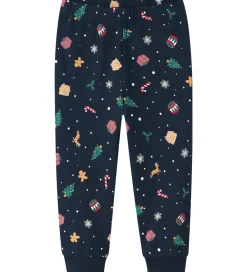 Nattøj - 2-Delt - NmnVismas - Navy Blazer/Xmas AOP Navy|Name It Discount