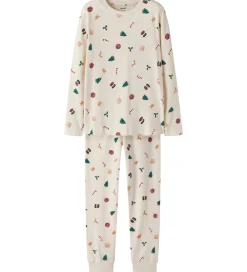 Nattøj - NknVismas - Whitecap Gray/Xmas AOP|Name It Online