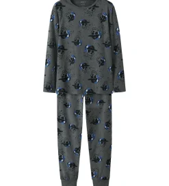 Nattøj 2-delt - NkmNight - Mørkegråmeleret|Name It