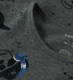 Nattøj 2-delt - NkmNight - Mørkegråmeleret|Name It