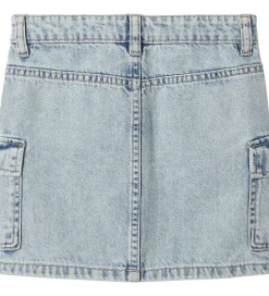 Nederdel - Denim - NkfMillie - Cargo - Light Blue Bleach|Name It New