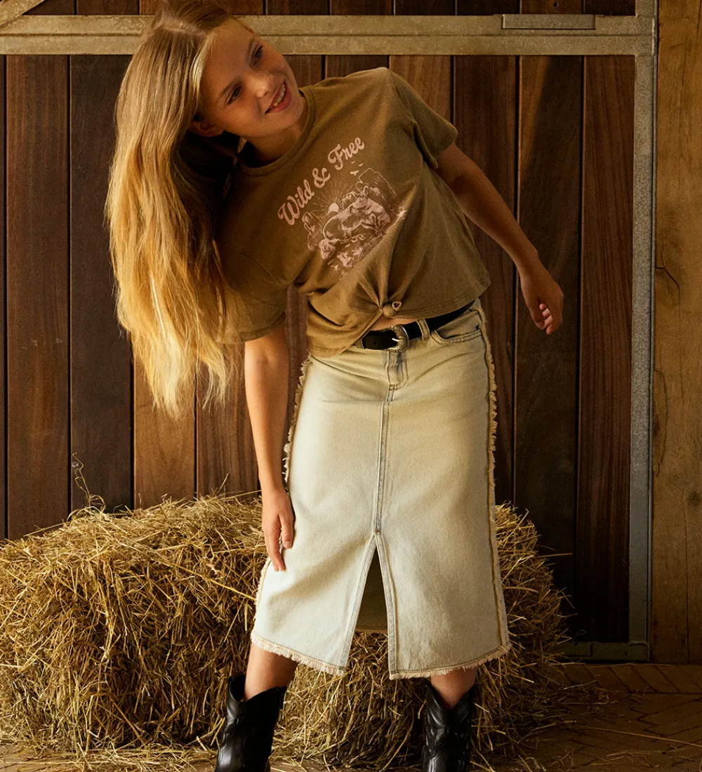 Nederdel - NkfGami - Vintage Lyseblå Denim|Name It Outlet