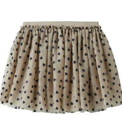 Nederdel - Tyl - NmfNea - Island Fossil m. Hjerter|Name It New