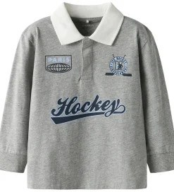 Polobluse - NmmSido - Gråmeleret|Name It Hot