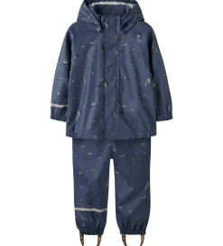 Regntøj m. Seler - NmmDry10 - Vintage Indigo m. Print|Name It Sale