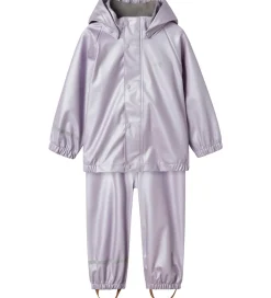 Regntøj m. Seler - NmfDry10 - Metallic - Misty Lilac|Name It
