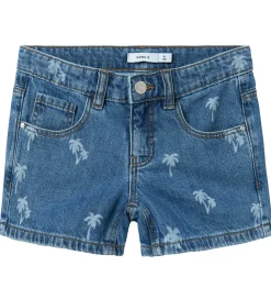 Shorts - NkfRose - Medium Blue Denim/Palm Tree|Name It New