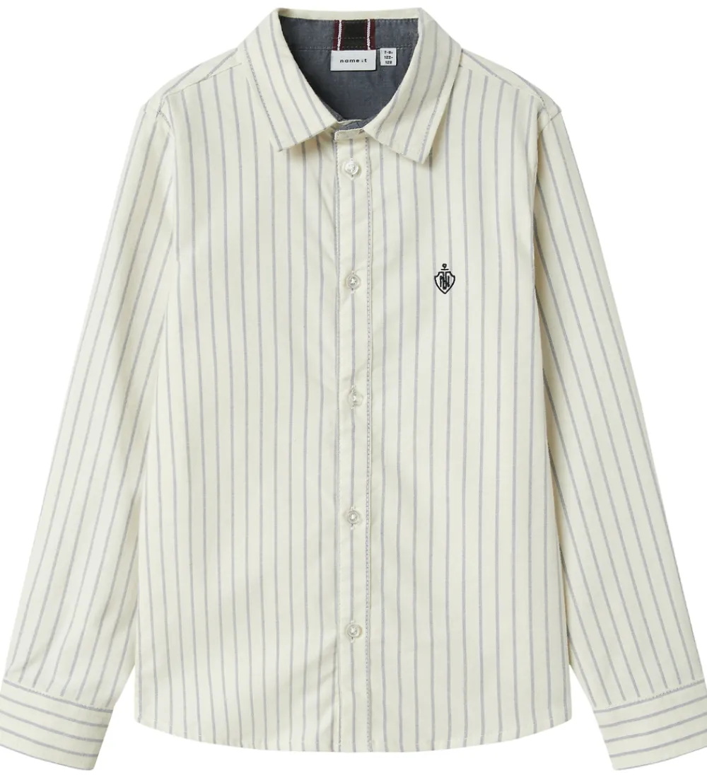 Skjorte - Noos - NkmNewsa - Jet Stream Stripes/Navy Blaz|Name It Online