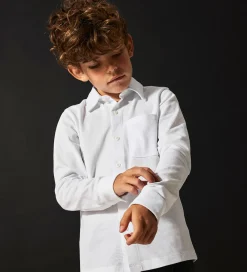 Skjorte - Piqué - NkmRon - Jersey - Bright White|Name It Hot