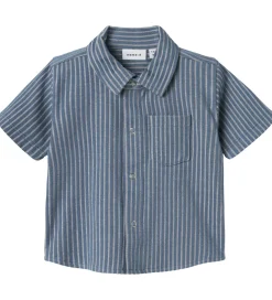Skjorte k/æ - NbmHelmar - Blue Mirage|Name It Clearance