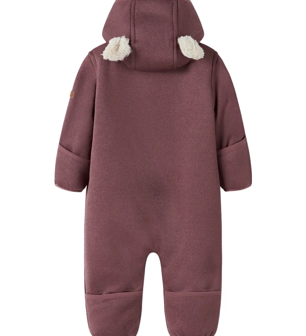 Softshelldragt m. Fleece - NbnMada08 - Rose Brown m. Øre|Name It