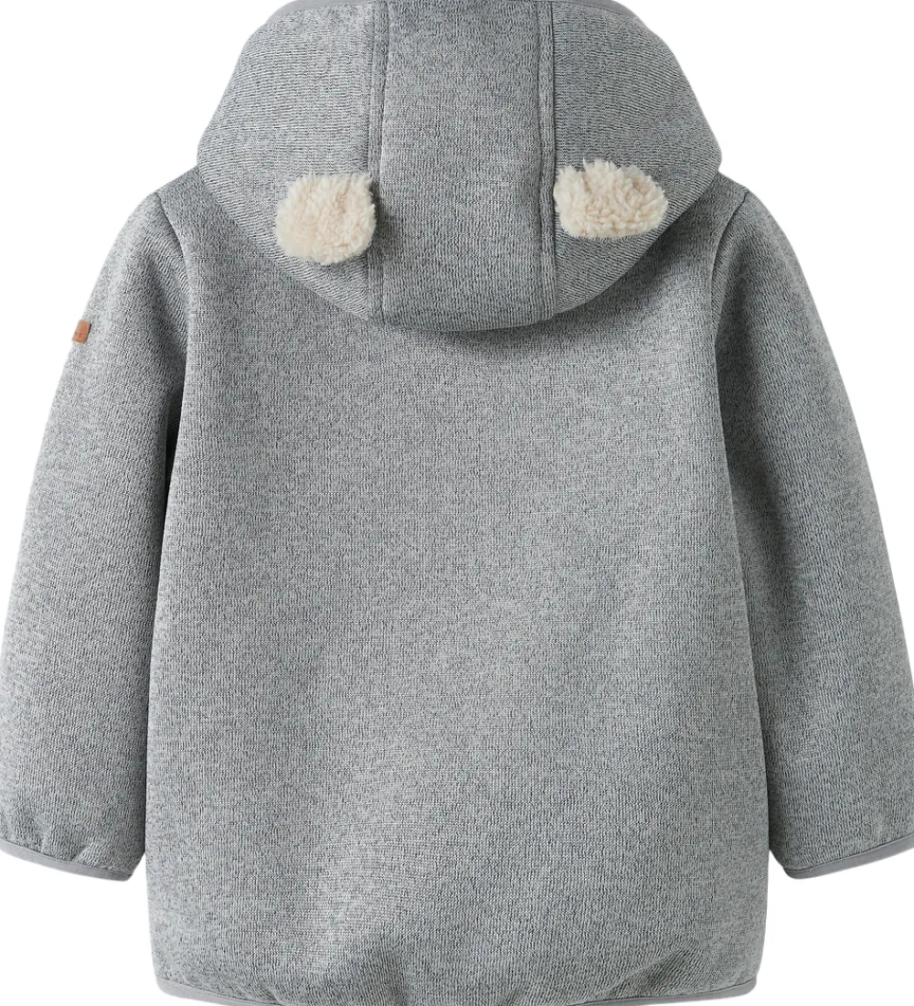 Softshelljakke m. Fleece - NbnMada08 - Grey Melange m. Ø|Name It New