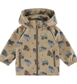 Softshelljakke m. Fleece - NmmAlfa08 - Silver Mink/Truck|Name It Clearance