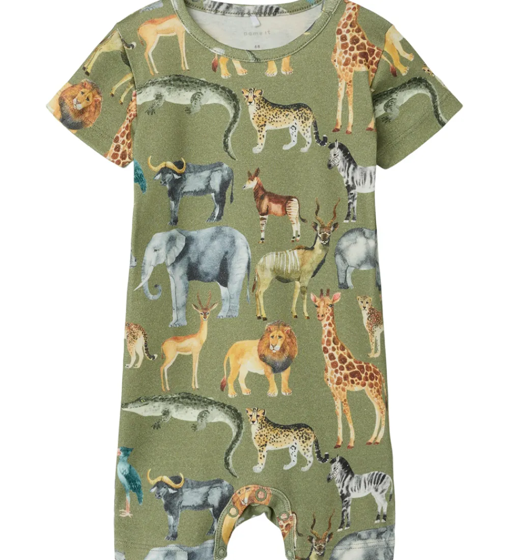 Sommerdragt - NbmJasen - Oil Green|Name It Clearance