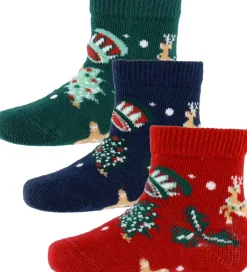 Strømper - 3-Pak - NbnVismas - Jester Red/Navy Blazer +|Name It