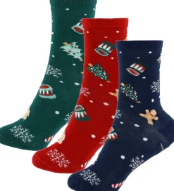 Strømper - 3-pak - NknVismas - Jester Red/Navy Blazer +|Name It New