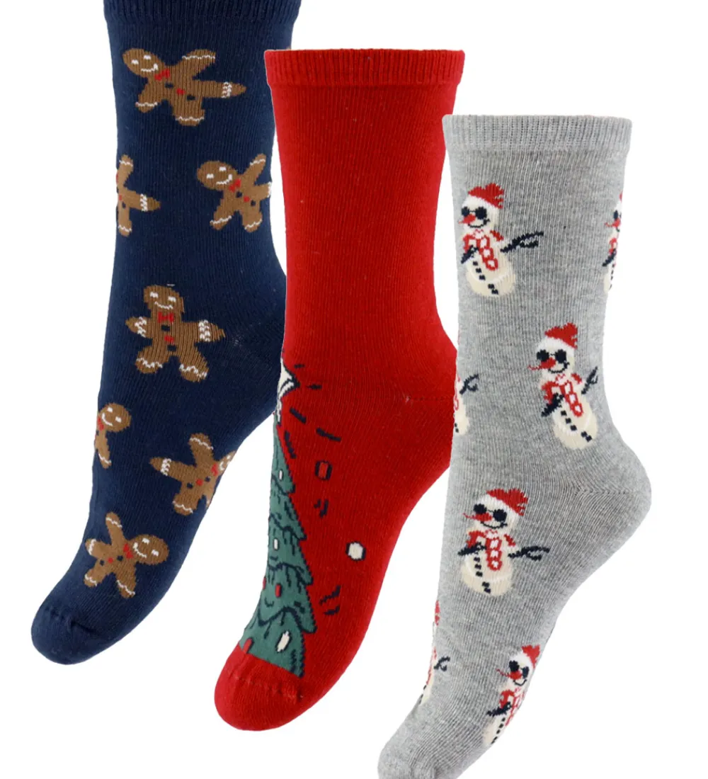 Strømper - 3-Pak - NknriChristmas - Navy Blazer/ Grey Me|Name It Online