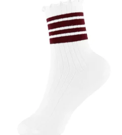 Strømper - Rib - NkfSille - Bright White/Burgundy|Name It