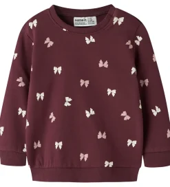 Sweatshirt - NbfVimone - Burgundy/Bow|Name It