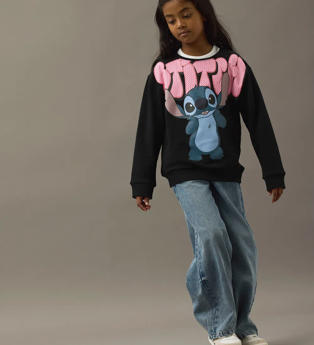 Sweatshirt - NkfOdimi - Stitch - Black|Name It Discount