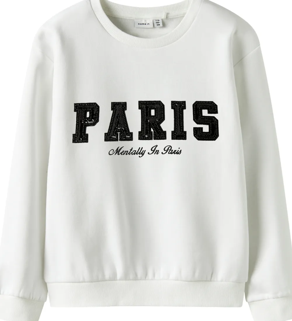 Sweatshirt - NkfRetta - Bright White|Name It Outlet
