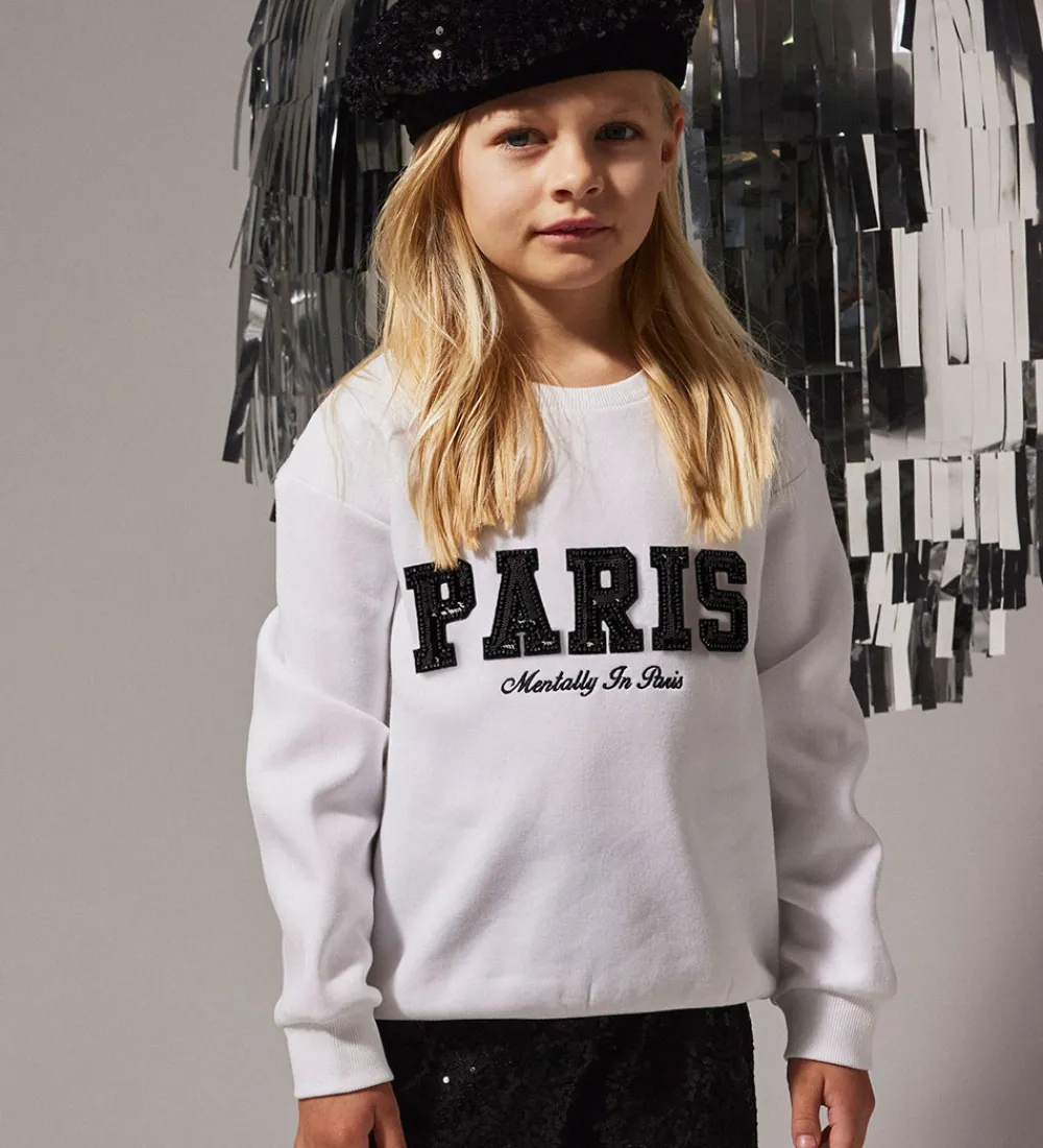 Sweatshirt - NkfRetta - Bright White|Name It Outlet