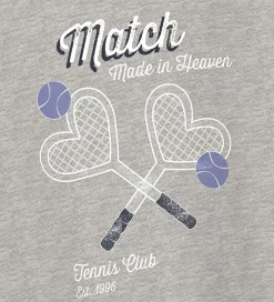 Sweatshirt - NkfVenus - Grey Melange/Heart Rackets|Name It Sale