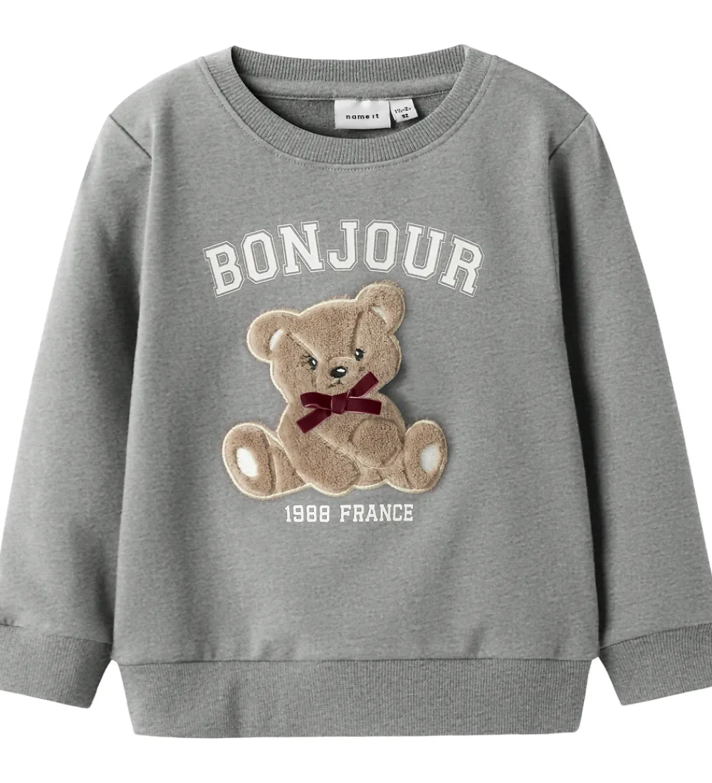 Sweatshirt - NmfRear - Grey Melange|Name It