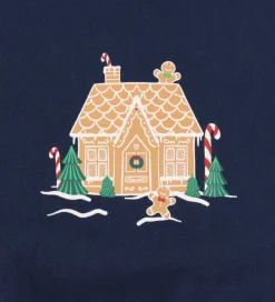 Sweatshirt - NmfVismas - Navy Blazer/Gingerbread House|Name It Online