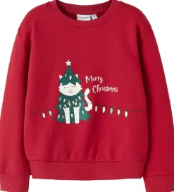 Sweatshirt - NmfVismas - Jester Red/Xmas Cat|Name It Hot