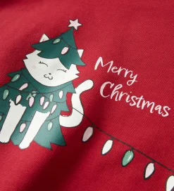 Sweatshirt - NmfVismas - Jester Red/Xmas Cat|Name It Hot