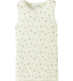 Tanktop - Uld - NkfWang - Snow White/Small flowers|Name It New