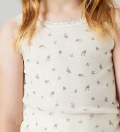 Tanktop - Uld - NkfWang - Snow White/Small flowers|Name It New