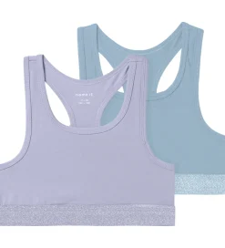 Toppe - Noos - NkfShort - 2-pak - Lilla/Blå|Name It New