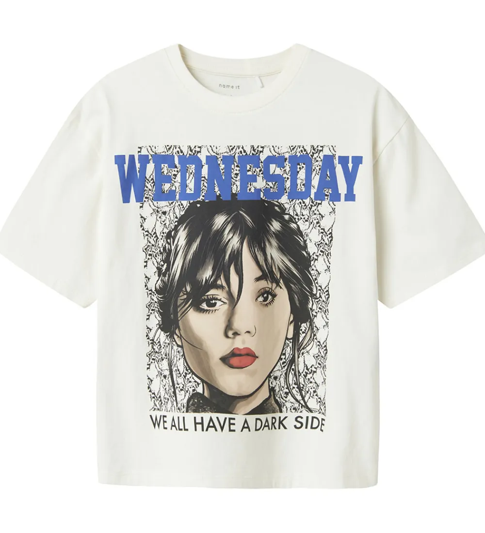 T-shirt - NkfAkara - Wednesday - Cloud Dancer|Name It Discount